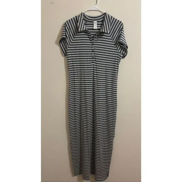 ❤️Offline By Aerie Thumbs Up Heavyweight Polo Maxi Dress SzL - Picture 2 of 5